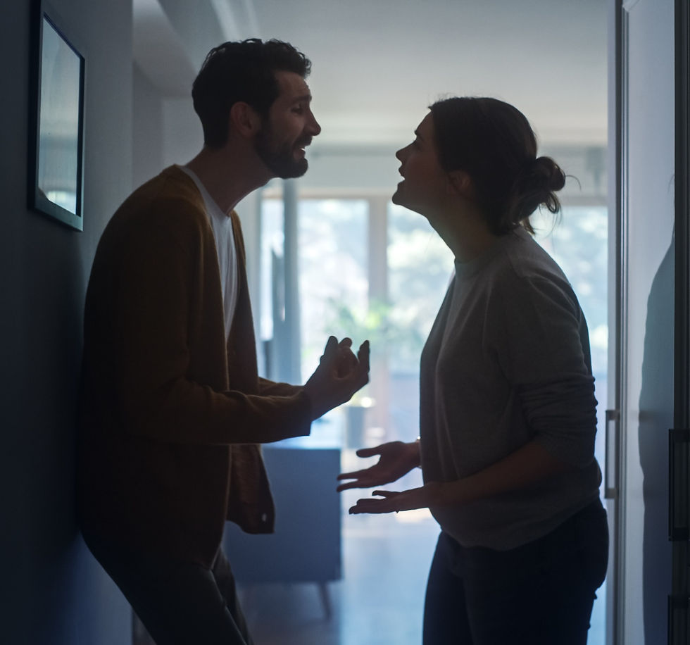 Les disputes: expressions de colrère et de frustration dans le couple.