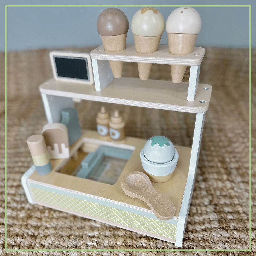 Thumbnail: Wooden Ice Cream Shop Set - Pretend Play Counter Ages 3+