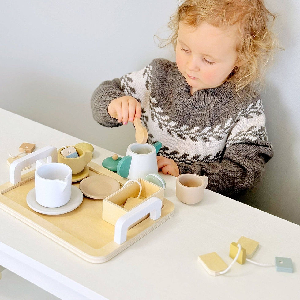 Thumbnail: Wooden Tea Party Set - Pretend Play Tea Set Ages 3+