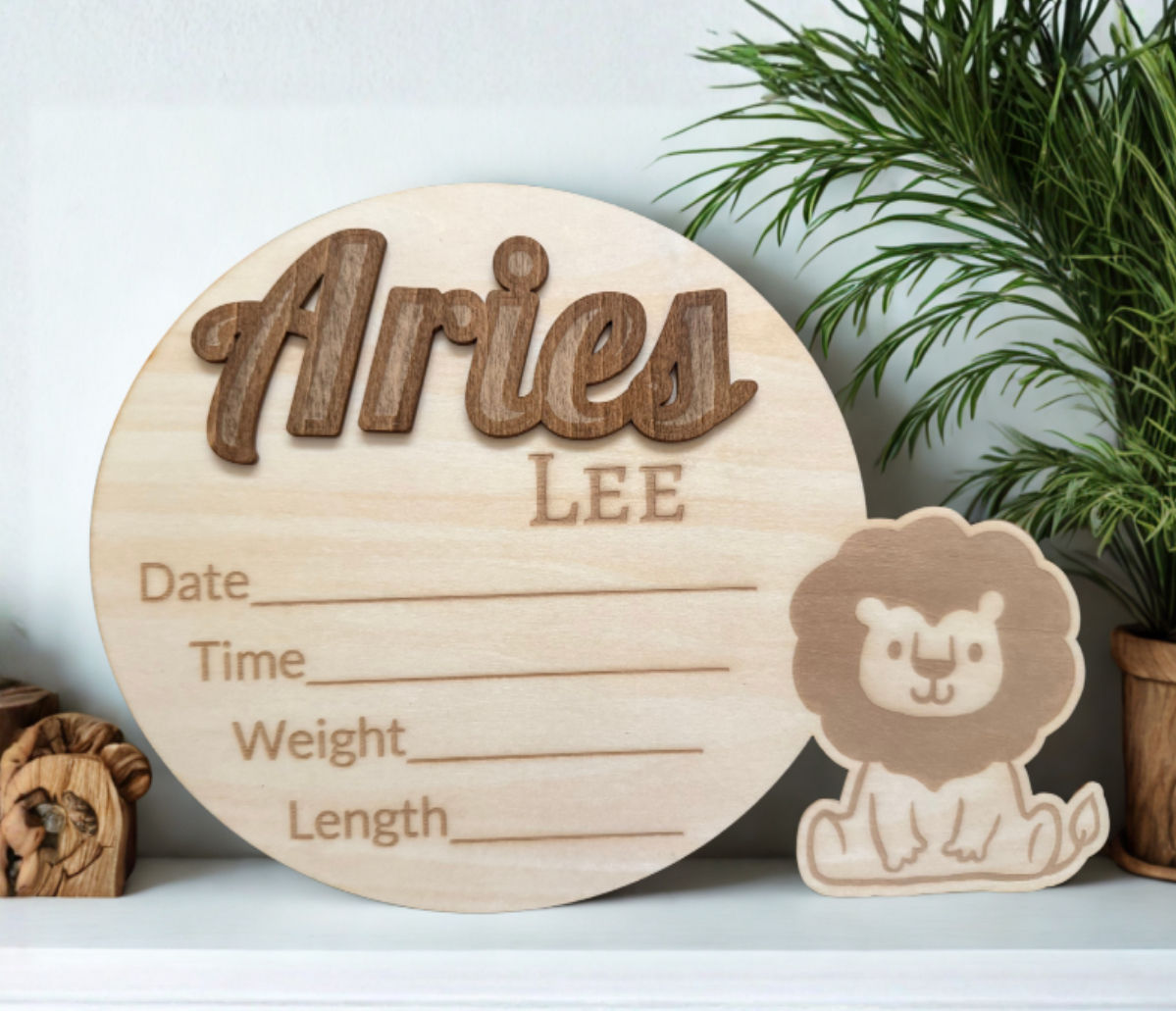 Custom Baby Name Birth Announcement Sign