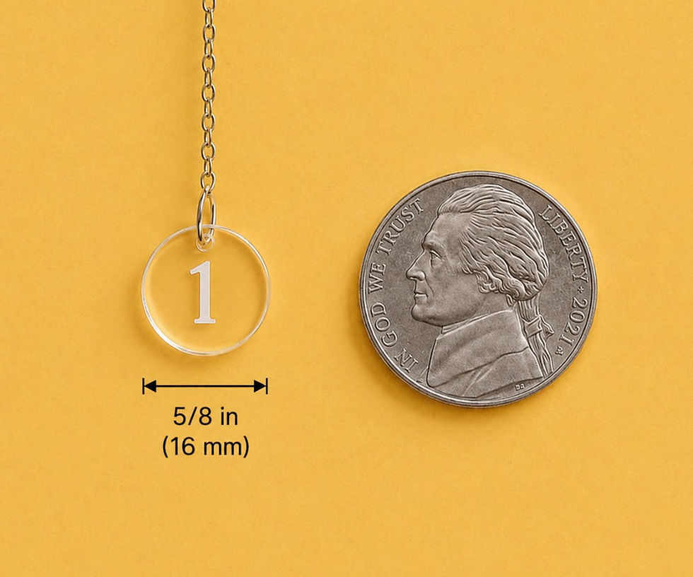 Thumbnail: Clear Acrylic Number Chain Tags