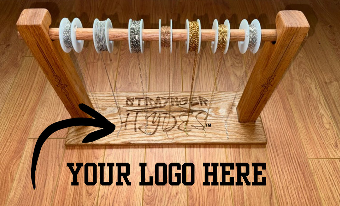 Custom Engraved Permanent Jewelry Chain Display