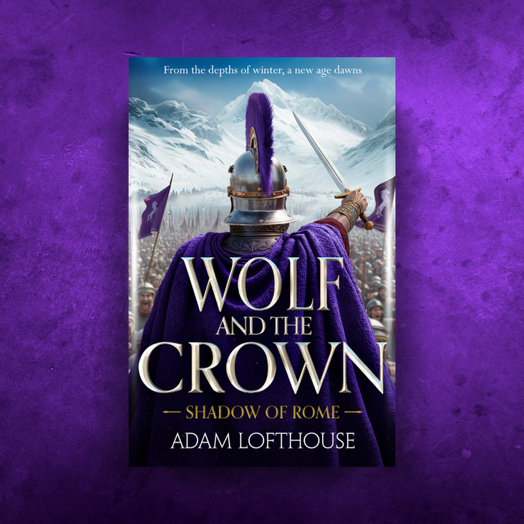 Weathered iron crown and wolf pelt