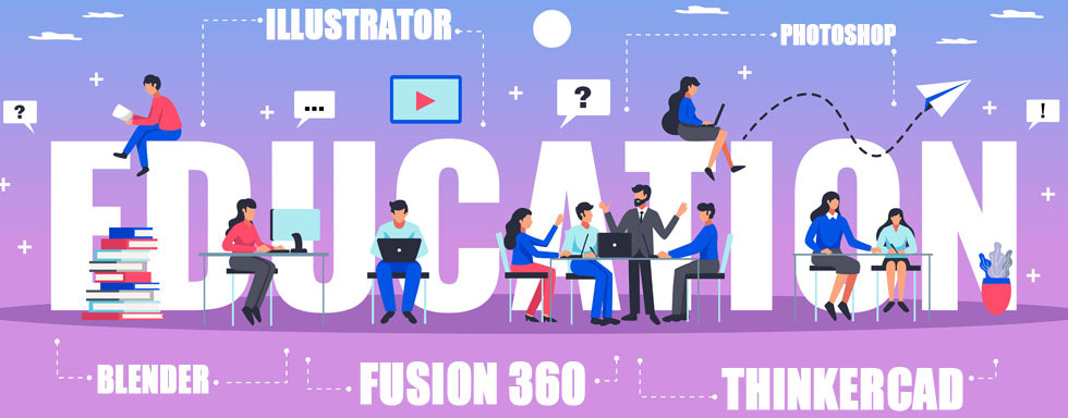 Corsi di formazione Fusion 360, Cura, Illustrator, Cricut Design Soace, Photoshop, Thinkercad, ecc