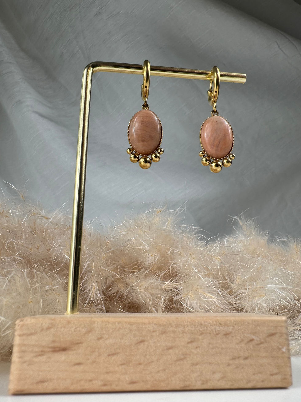 Miniature : Boucles d'Oreilles Tess - Pierre de soleil