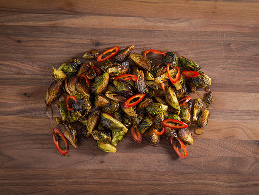 CRISPY ROASTED BRUSSELS SPROUTS