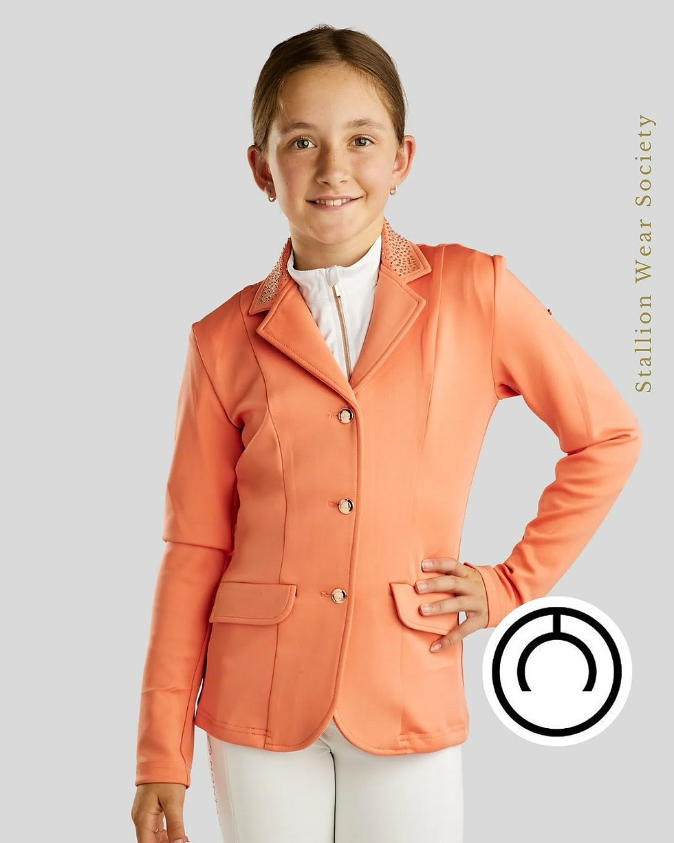 Thumbnail: MONTAR I Junior Competition jacket with Bow Belt in Watermelon