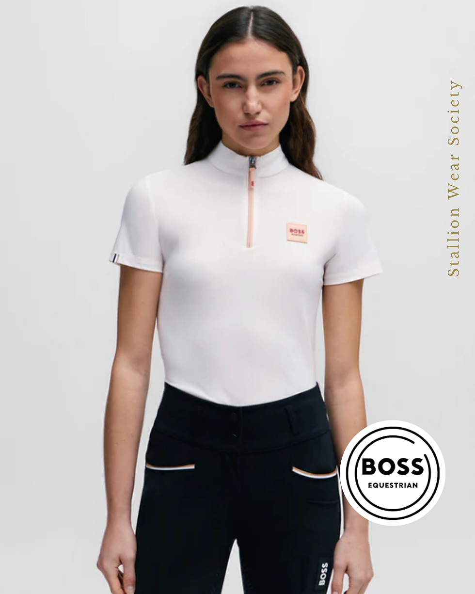 BOSS EQUESTRIAN | Mila Training Shirt In Peach Nougat