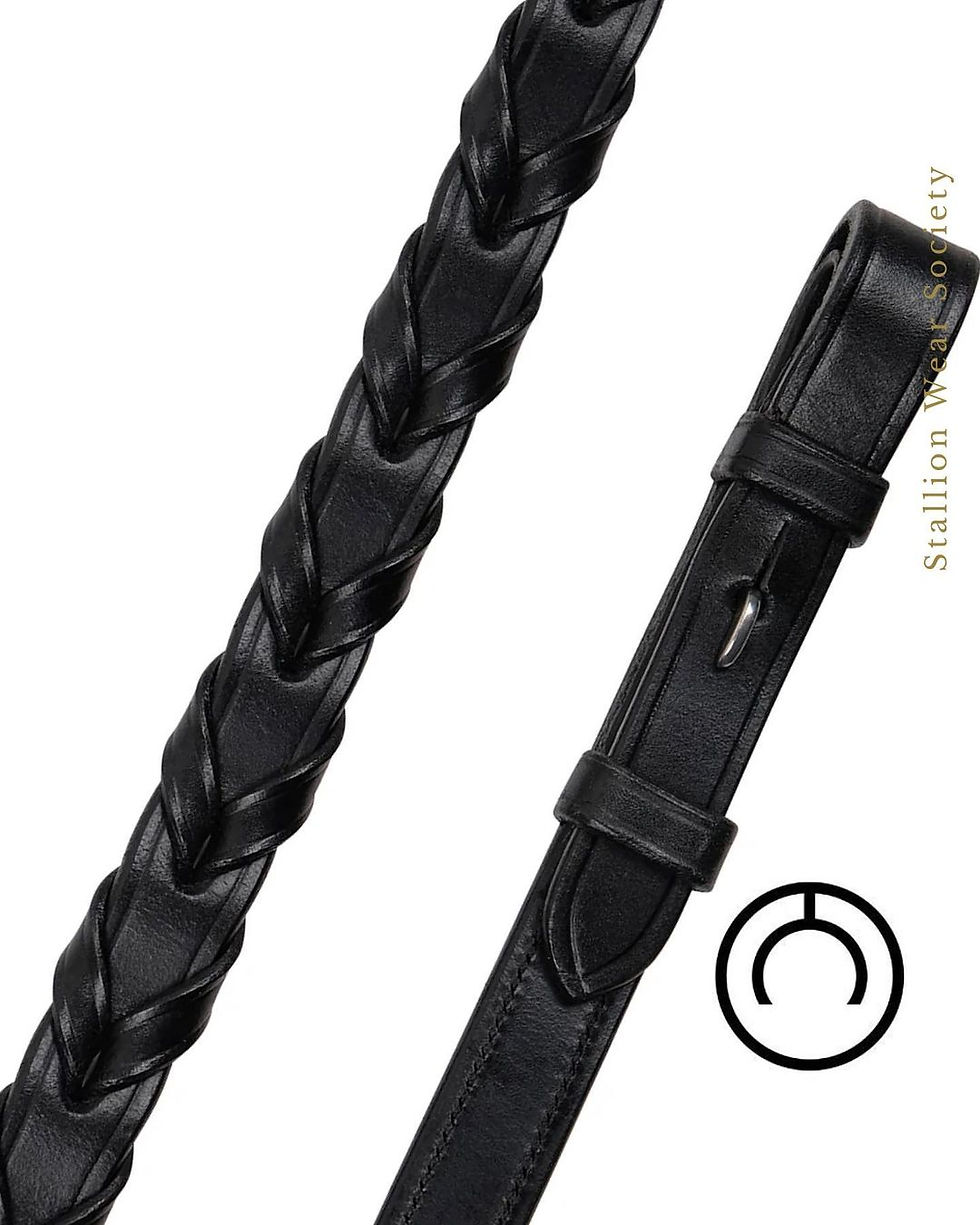 ๐ฏ๐๐๐๐ ๐ถ๐ ๐ด๐๐๐๐๐ | Laced deco reins fr/h black leather