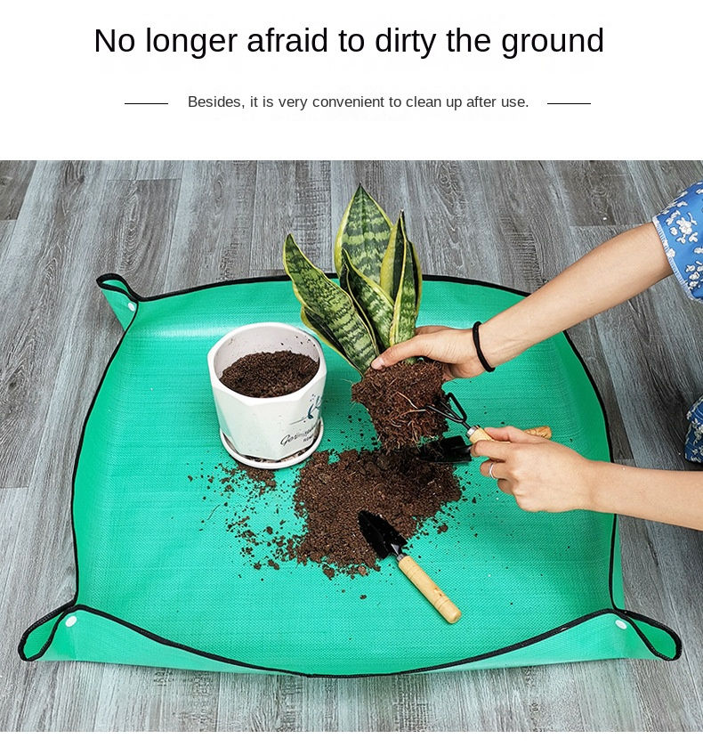 Thumbnail: 50*50cm Flower Pots Transplanting Mats Gardening Planting Mat Pe Plant Repotting