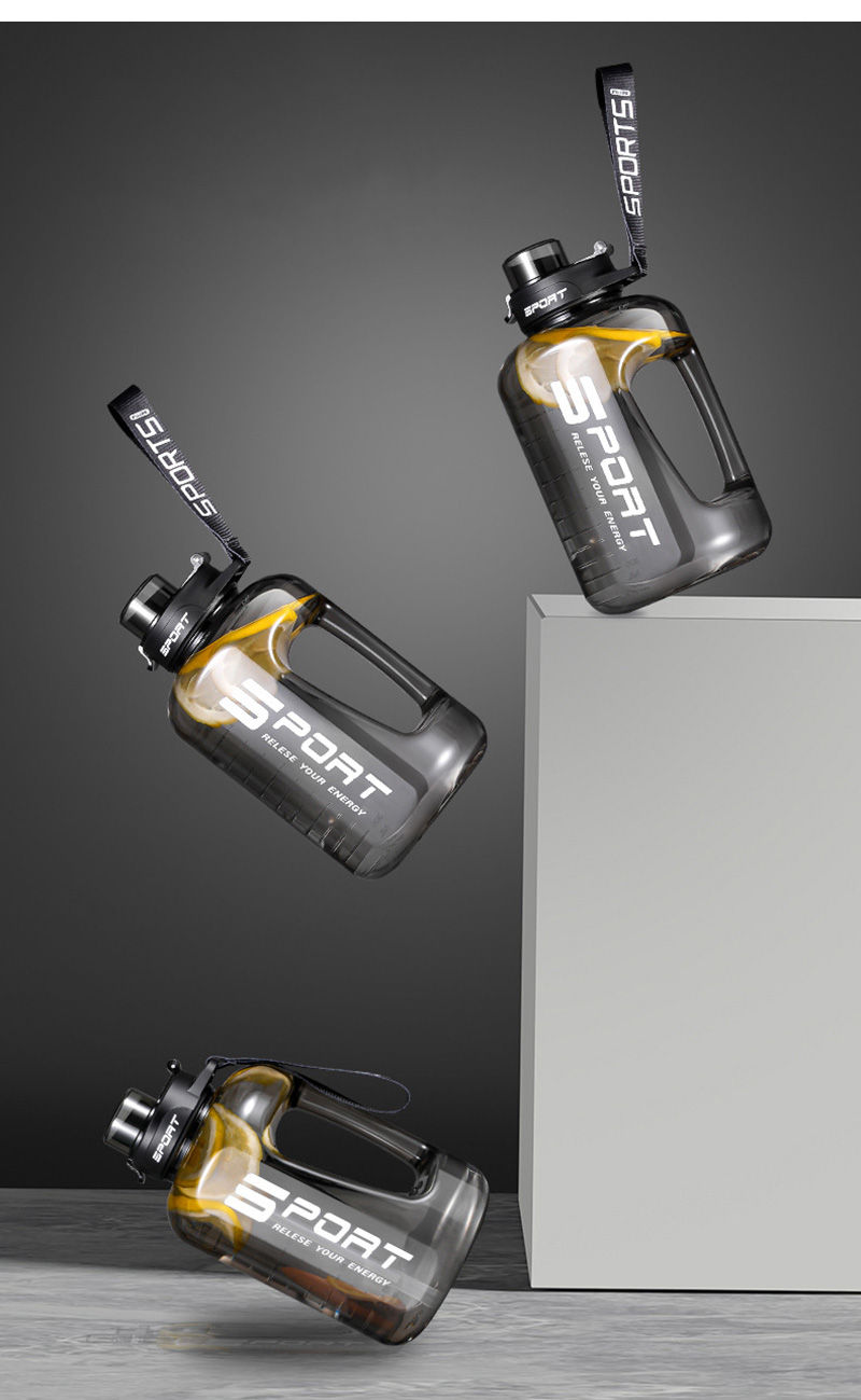 Miniatura: Large Capacity 2 Liter Water Bottle with Straw Lid Sports Gym Water Kettle for C