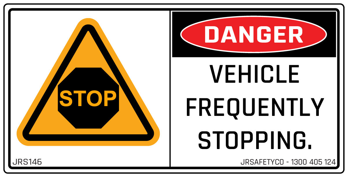 Vehicle Frequently Stopping Sticker