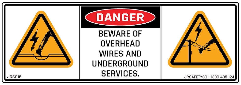 Overhead Power Lines Sticker