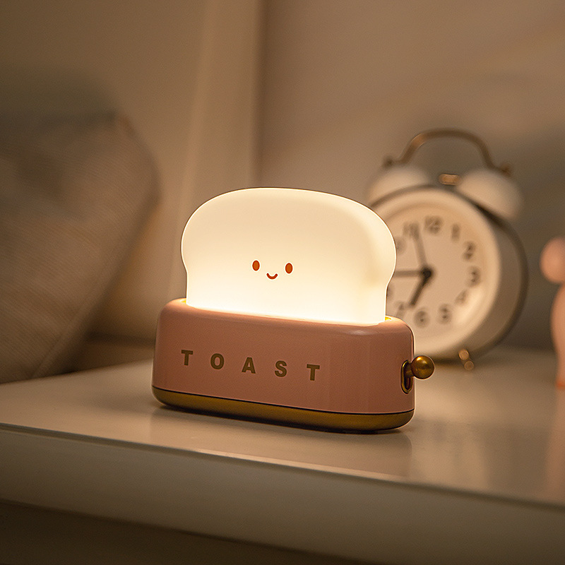 Creative LED Bread Night Light with USB Charging