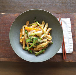 떡볶이 Savory Tteokbokki, Korean rice cakes in a rich, flavorful sauce