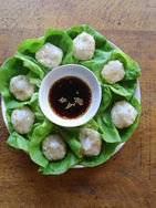 찐 야채 쌀만두 Steamed tofu mandu with rice paper