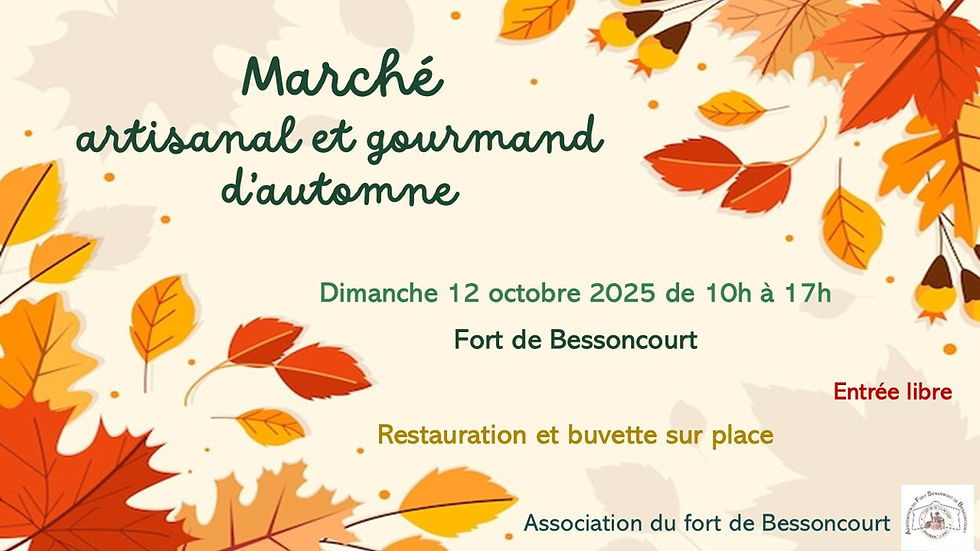 Marché artisanal et gourmand d'automne 2025