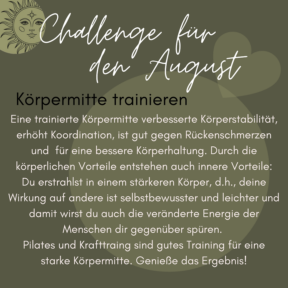 Challenge für den August