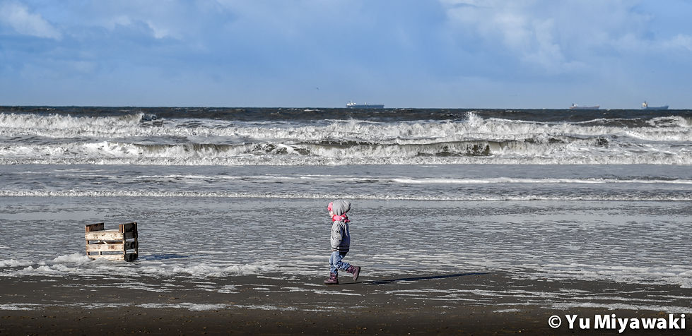Dutch girl in Scheveningen, The Netherlands