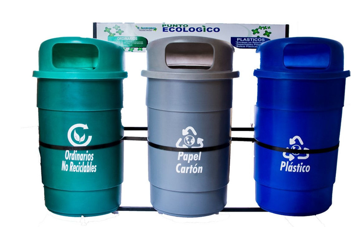 Punto Ecológico Tapa alta 208 Ltrs, 3 puestos