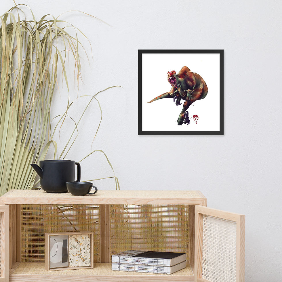 Thumbnail: Slashes the Red-nosed Raptor Framed poster