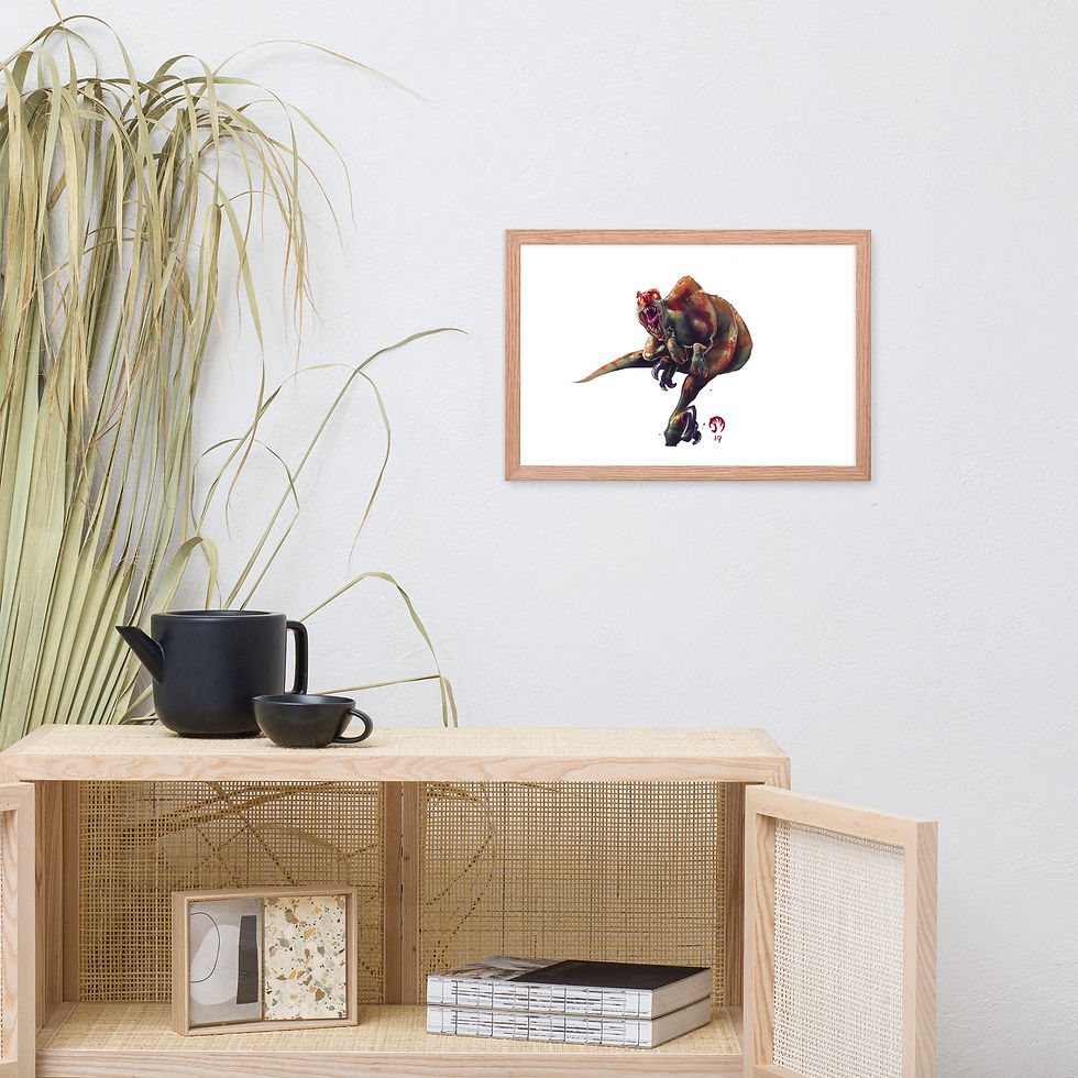 Thumbnail: Slashes the Red-nosed Raptor Framed poster
