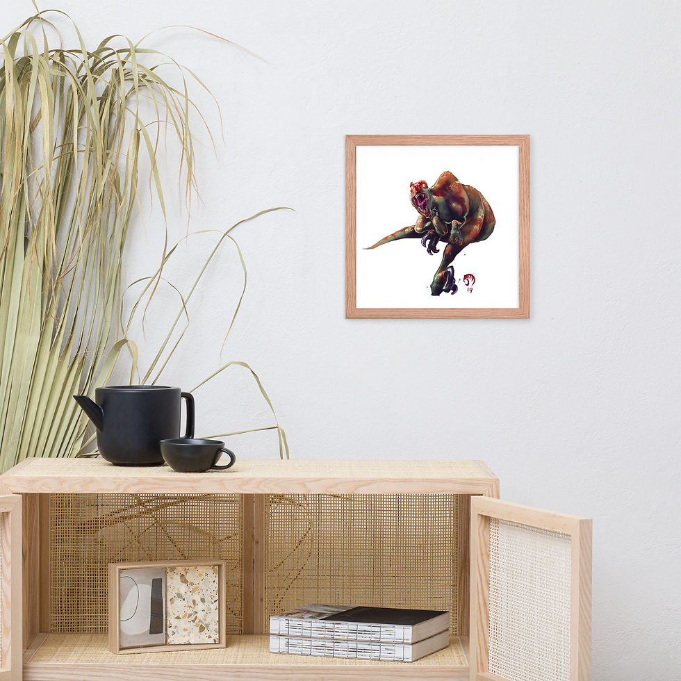 Thumbnail: Slashes the Red-nosed Raptor Framed poster