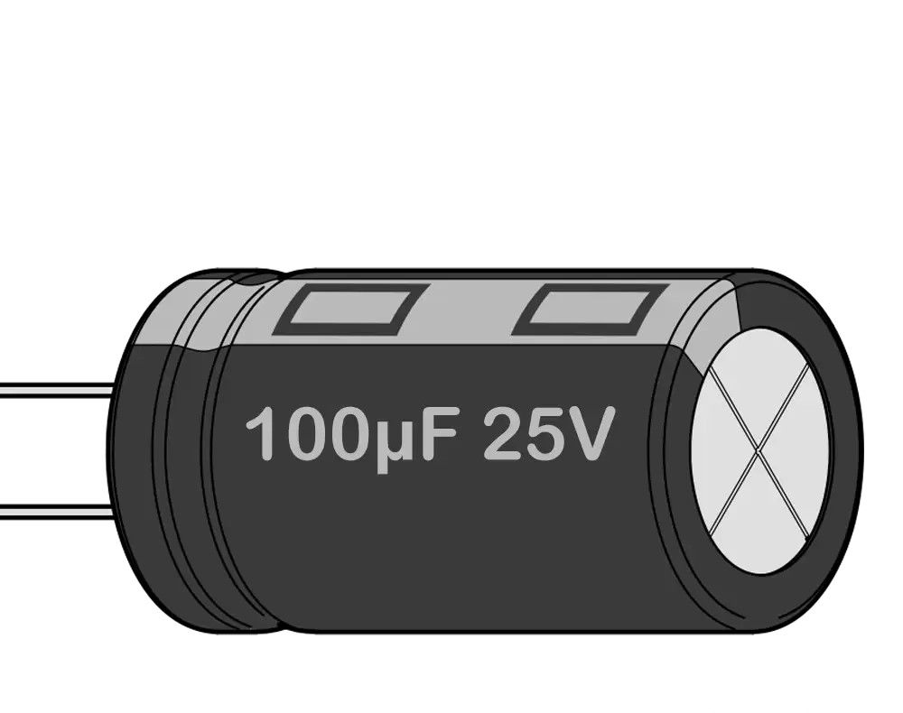 Capacitor Electrolítico 100uf 25v