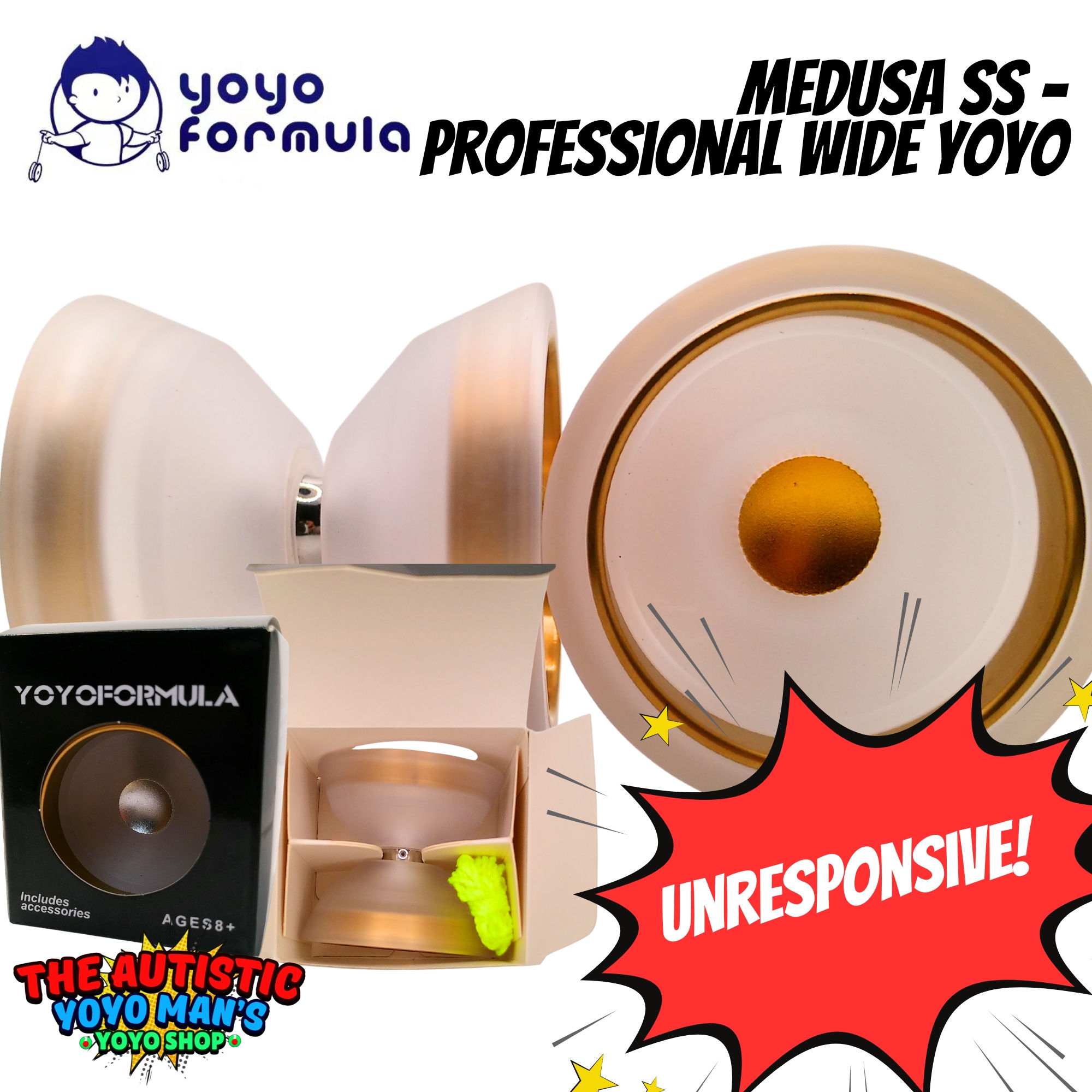 YoyoFormula Medusa SS - Advanced Plastic Fingerspin Yoyo