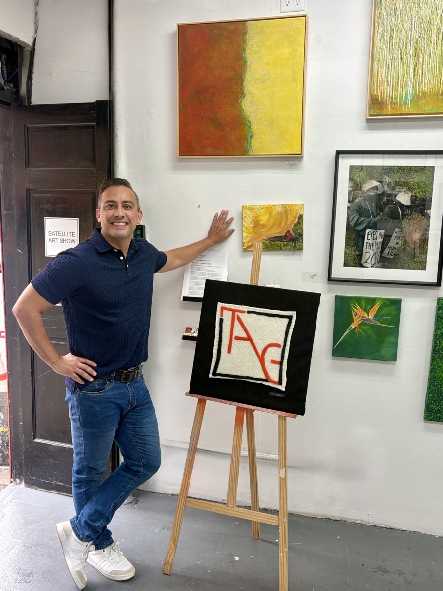 Edward at the Satellite Art Show