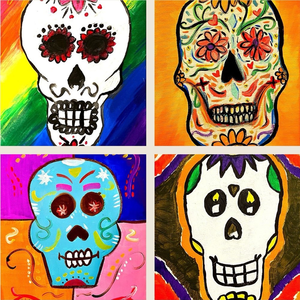 Painted calaveras