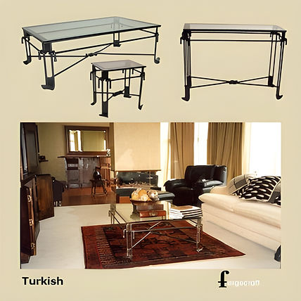 Turkish Tables and Mirror by Ironcraft