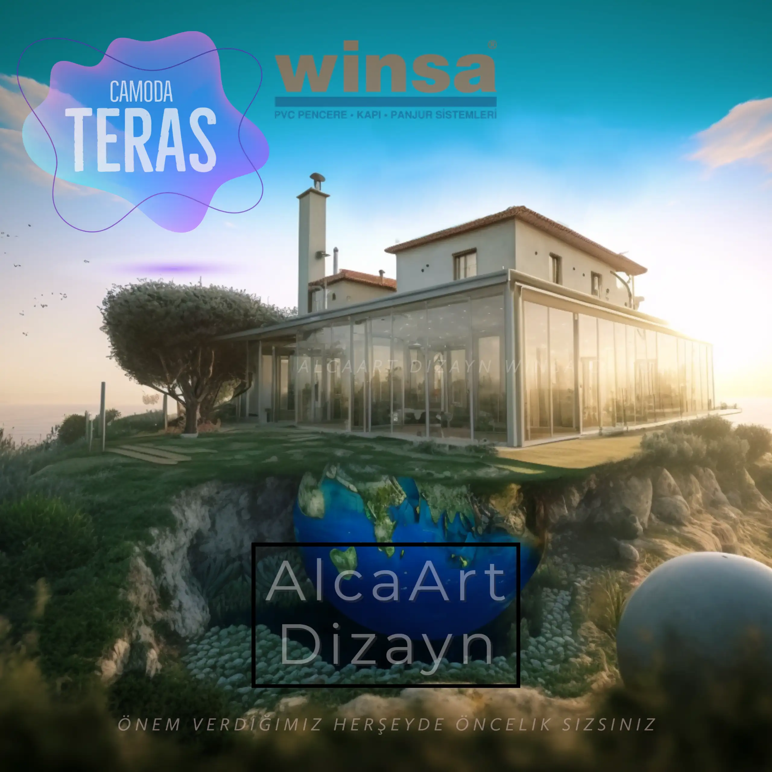 winsa sürme cam balkon teras quartet