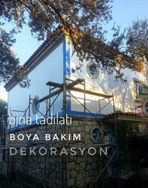 Çeşme Alaçatı bölgelerinde ev villa tadilatı dış cephe onarım boya badana siva. Çeşme mantolama. Bina giydirme sistemleri dekorasyon.