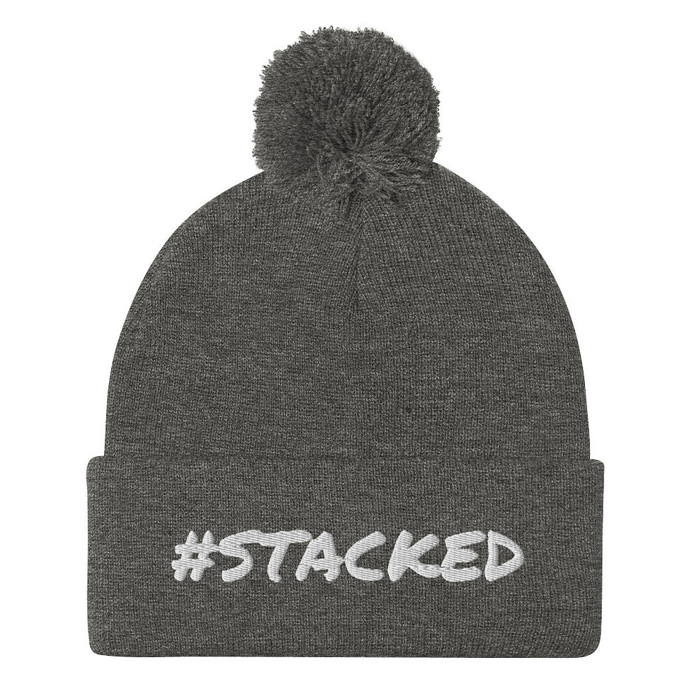 Thumbnail: Pom-Pom "Stacked" Beanie