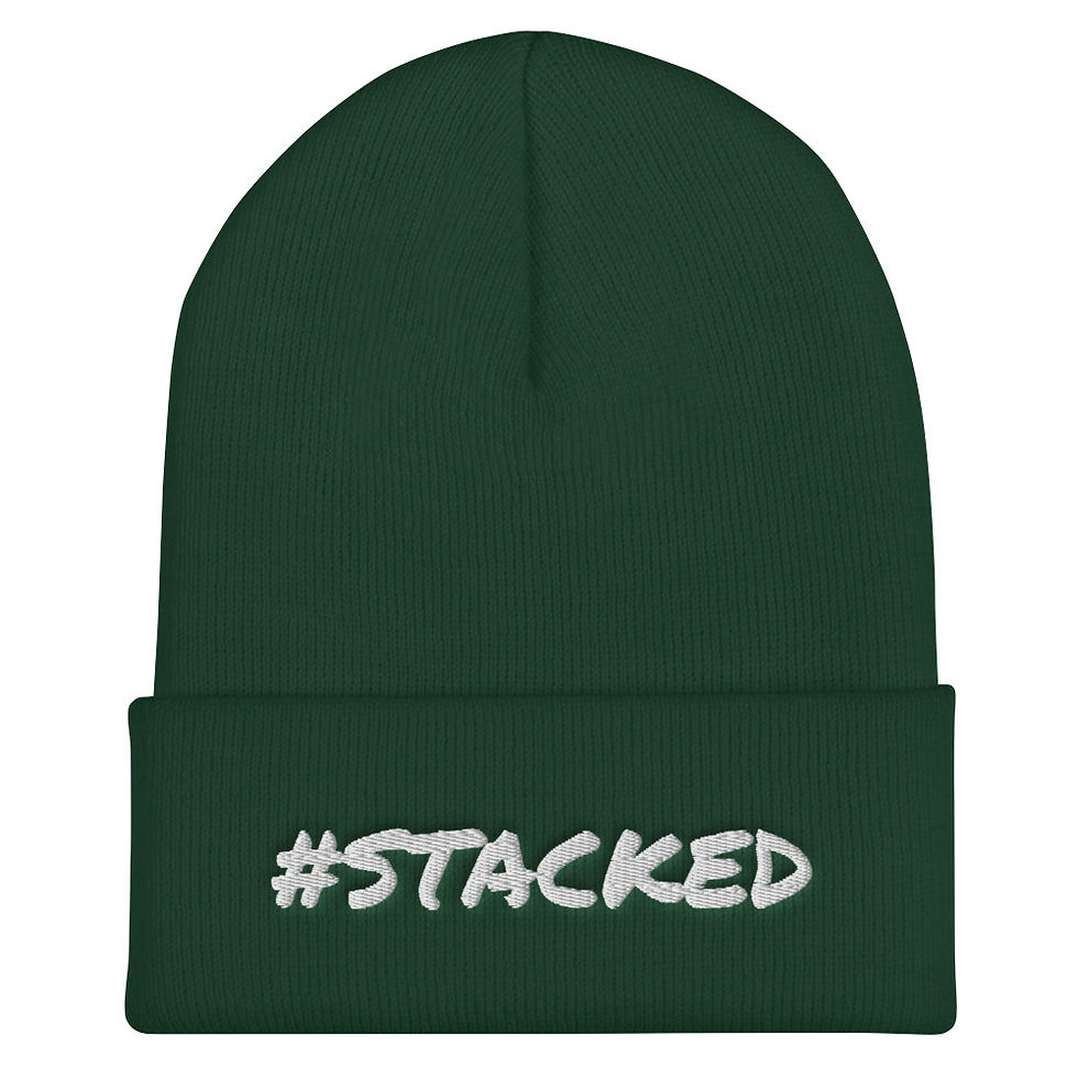 Thumbnail: Cuffed "#Stacked" Beanie
