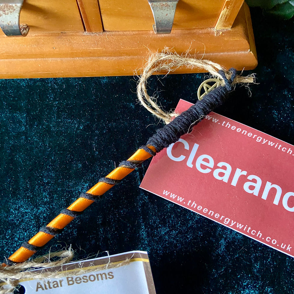 Thumbnail: Medium Altar Besoms - Black & Orange