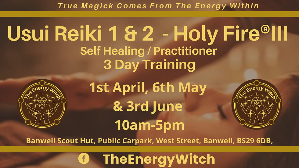 Reiki 1 & 2 - Usui Reiki - Holy Fire®III - 3 Day Training