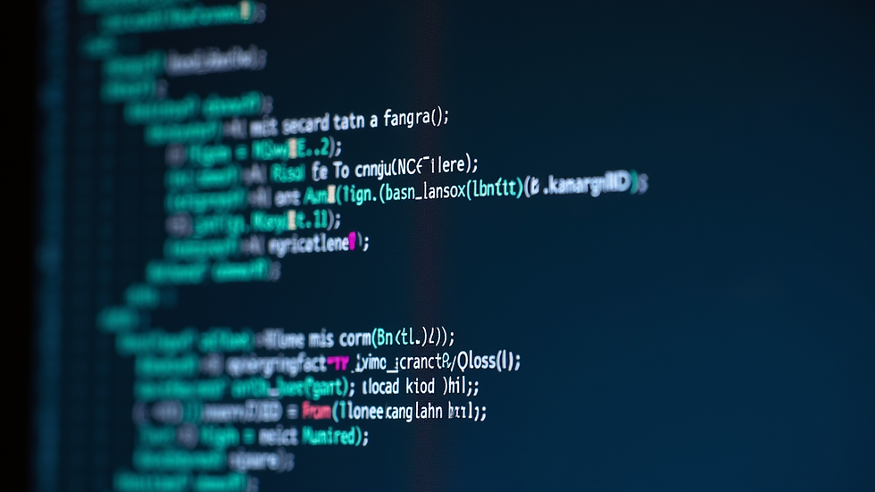 Close-up view of a computer screen displaying code for text watermarking