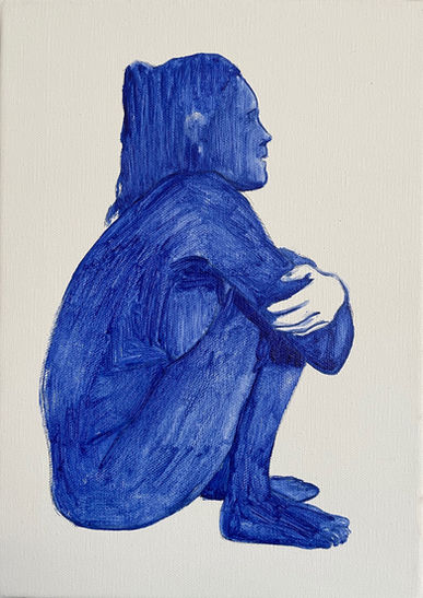 one of series of naked self-portraits
