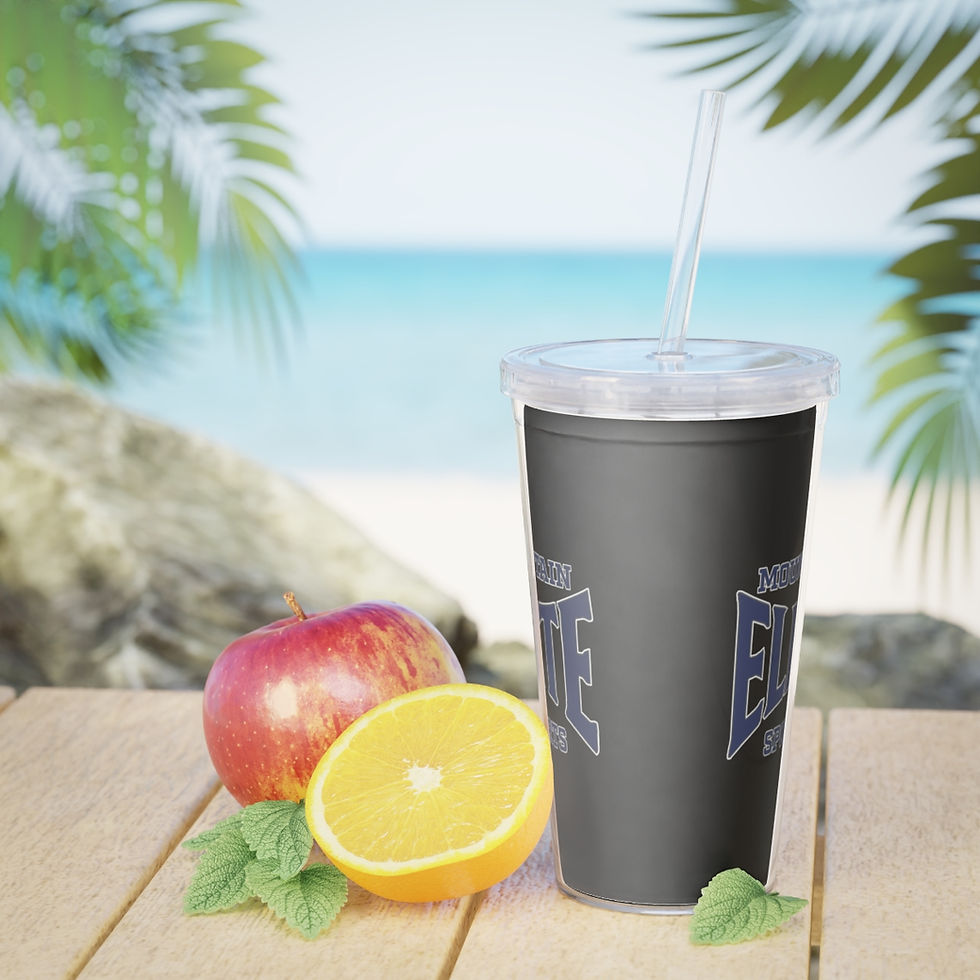 Thumbnail: Elite Sports Plastic Tumbler with Straw (Blue)
