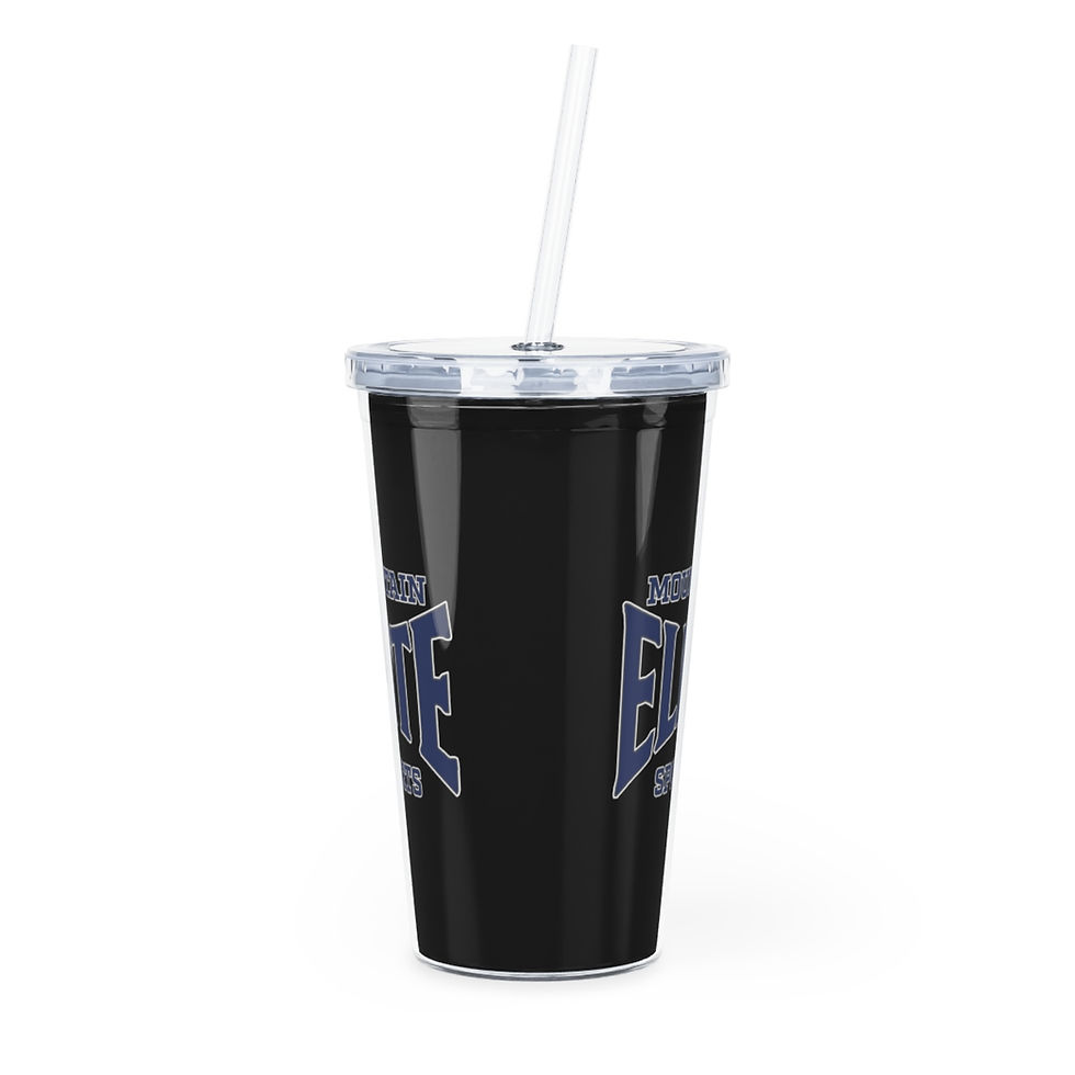 Thumbnail: Elite Sports Plastic Tumbler with Straw (Blue)