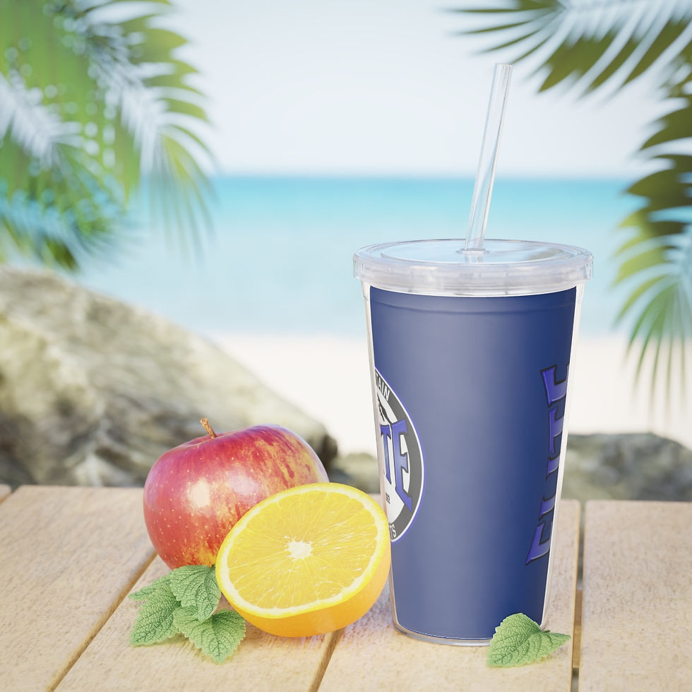 Thumbnail: MES Plastic Tumbler with Straw (Blue)