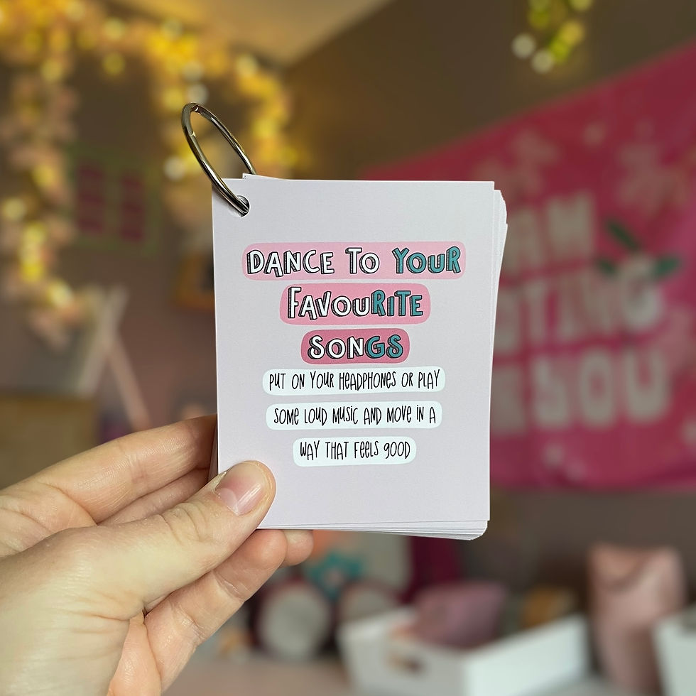 Thumbnail: Self Harm Coping Strategy Flash Cards Pink