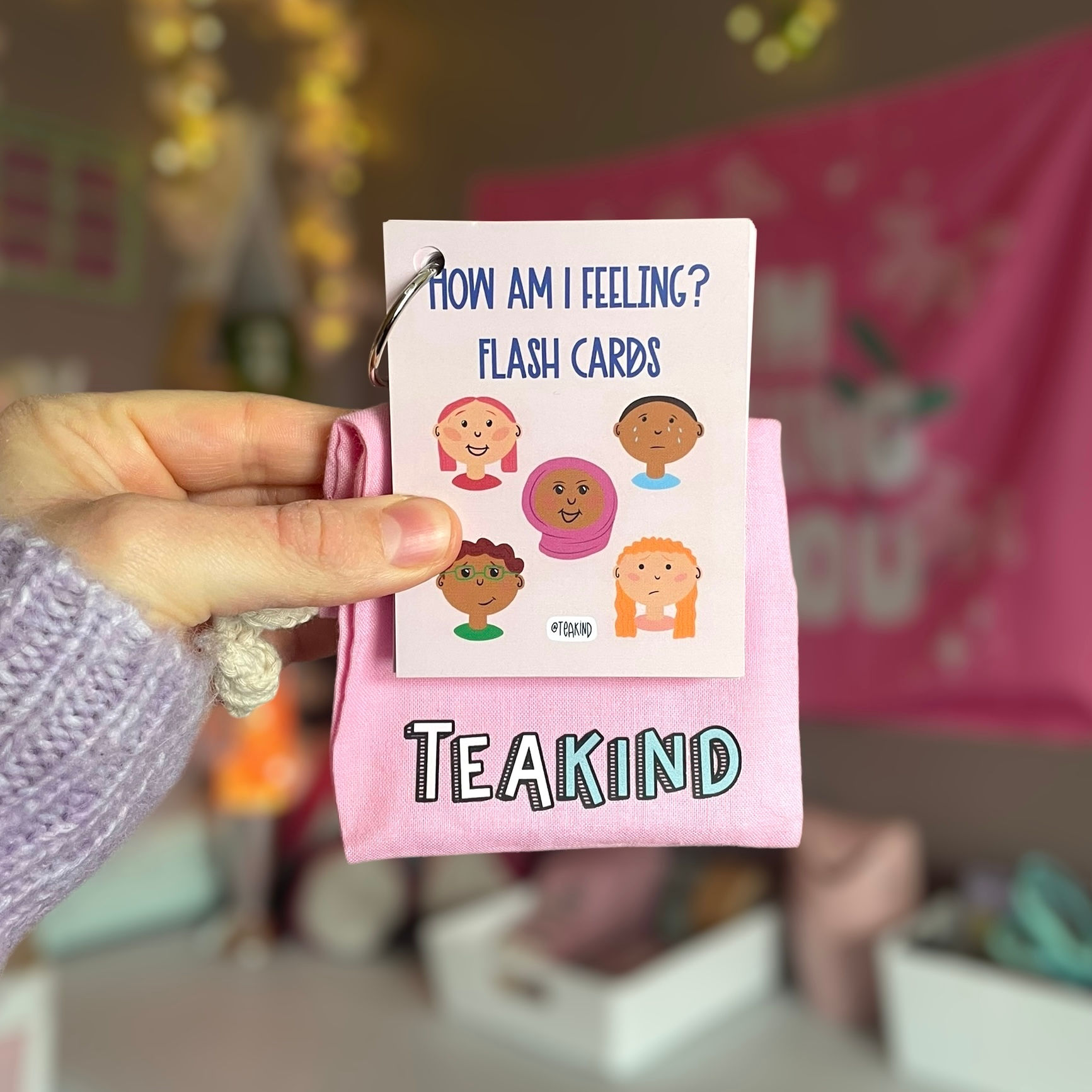 How am I feeling? Keyring flash cards
