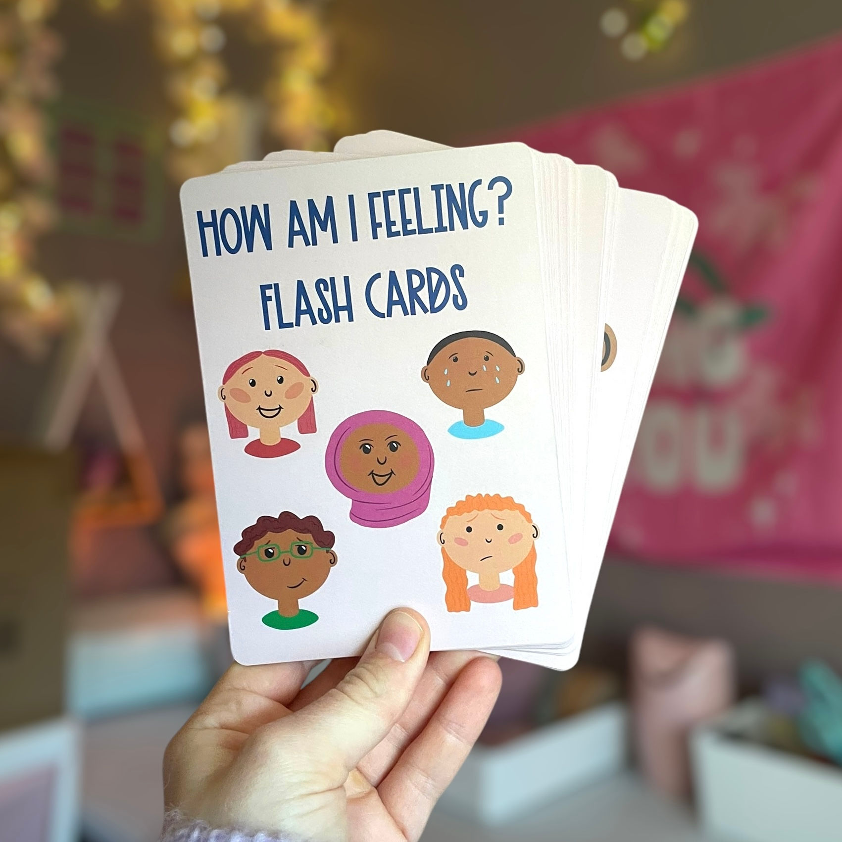 How am I feeling? A6 Flash Cards