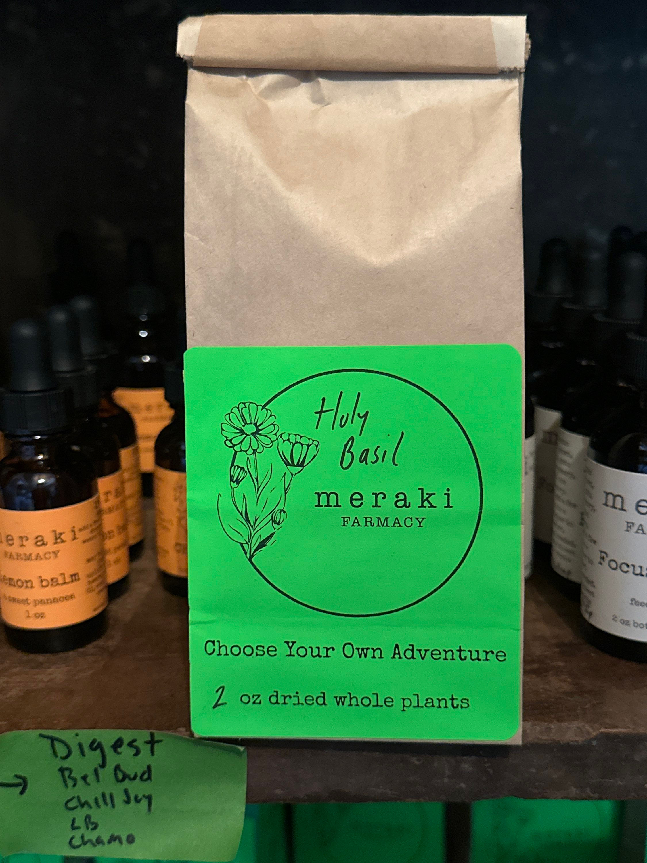 Holy Basil aka Tulsi, dried 