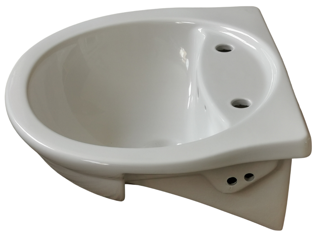Ideal Standard Alto 55cm 2 Tap Hole semi-recessed Basin in Old English