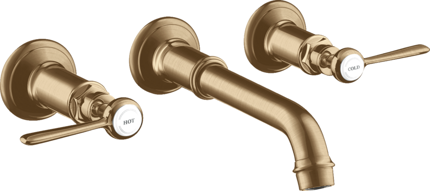 Thumbnail: AXOR Montreux Wall Mounted 3TH Lever Basin Mixer 16534...