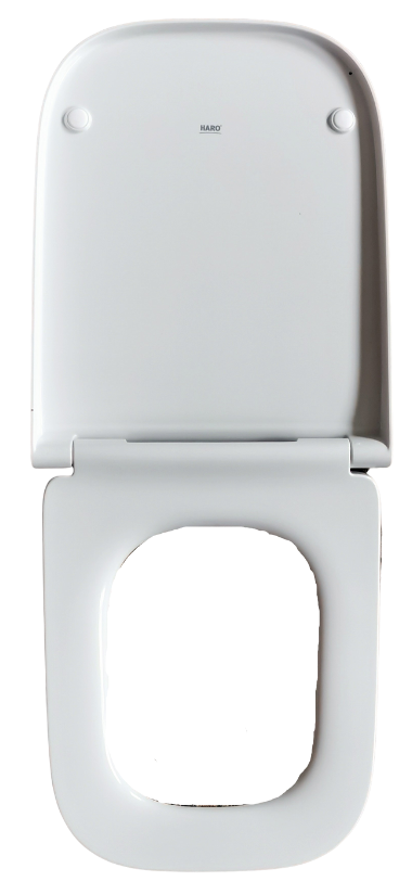 Thumbnail: Haro Daya Soft Close Slimline Wrap-over Seat with stainless steel hinges